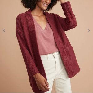 Marine Layer Birds Eye Cardigan in Rhododendron L